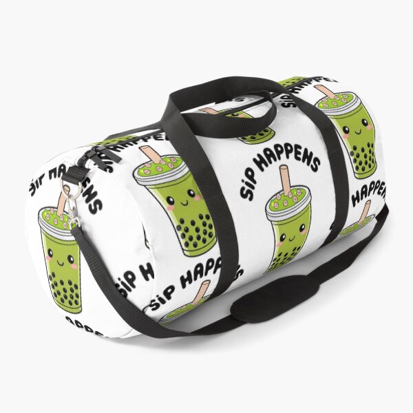 Item preview, Sip Happens – Kawaii Matcha Bubble Tea Pun designed and sold by Taans-Creation.