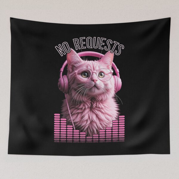 Item preview, Cat DJ No Requests Kitty Headphones Equalizer Music designed and sold by GrandeDuc.