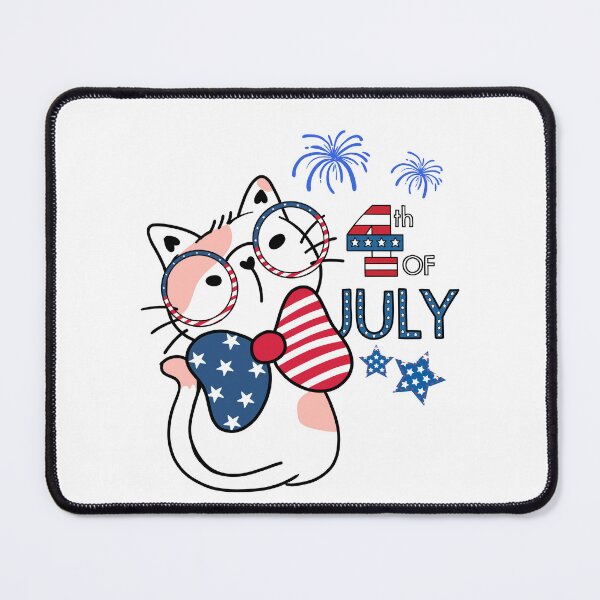 Item preview, Patriotic Cat 4th of July USA Glasses and Bowtie Cute Design designed and sold by AnyMar2023.
