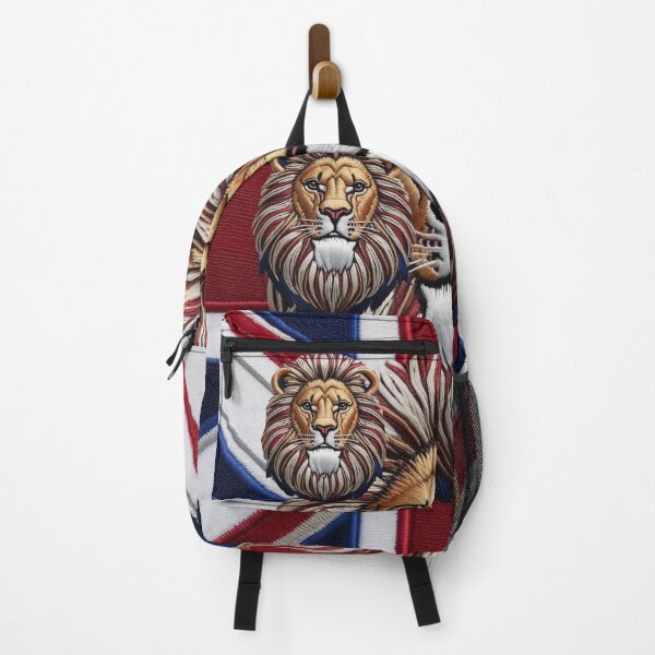 Item preview, Embroidered British Lion Head with Union Flag Background designed and sold by ArtDesignTp.