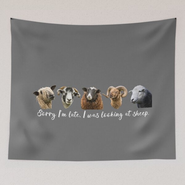 Item preview, Sorry I'm Late, I Was Looking at Sheep II designed and sold by Jane Stanley Photography.
