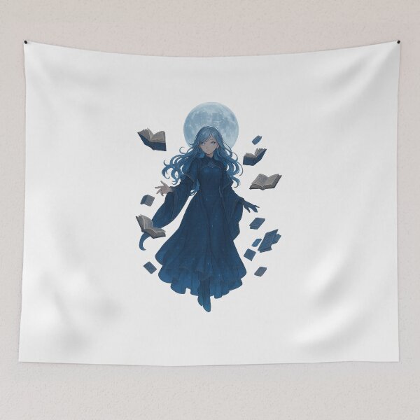 Item preview, Moonlit Sorceress with Floating Books designed and sold by QuirkWears.