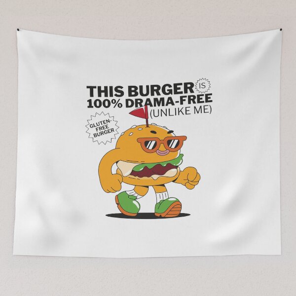 Item preview, This burger is 100%drama-free (unlike me) designed and sold by Peerless-Prime.