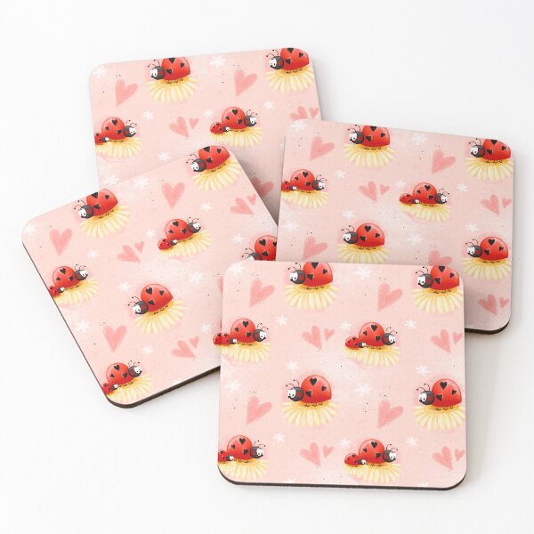 Item preview, Whimsical cutest ladybugs on the flower  designed and sold by jancajiravova.