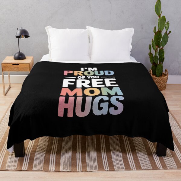 Item preview, I'm Proud Of You Free Mom Hugs - It's the perfect gift for a mom, ally, or anyone who proudly supports the LGBTQ+ community. designed and sold by ZyziowskyArt.