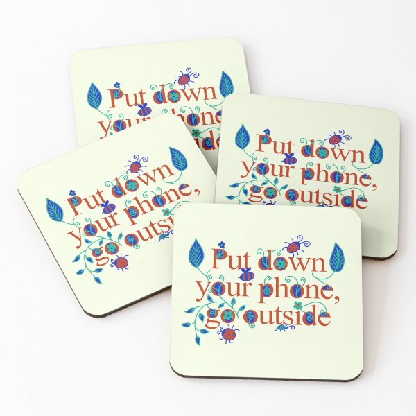 Item preview, Put down your phone, go outside designed and sold by OkiDokiDesign.