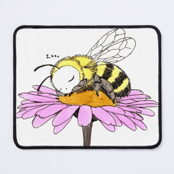 Item preview, Bee Sleeping on a Daisy designed and sold by Scribbles & Doodles by Jinx.
