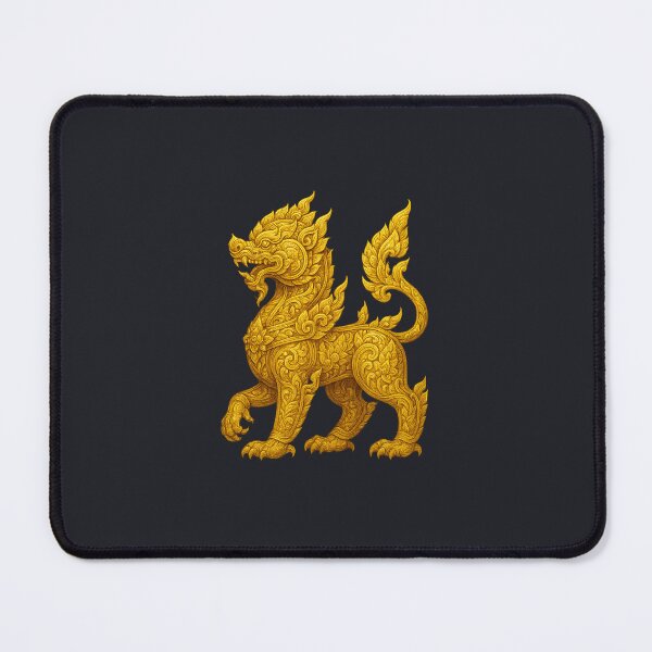 Item preview, Golden Thai Singha – Mythical Guardian in Ornate Style" designed and sold by PP Shop.