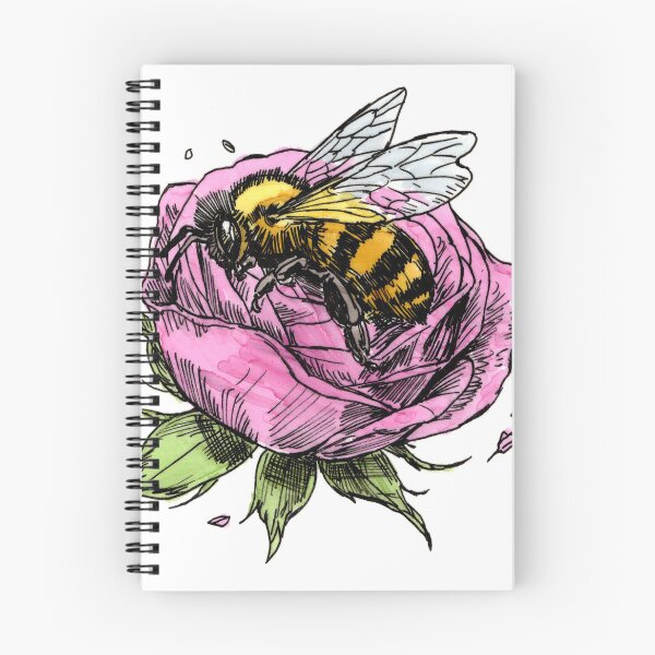 Item preview, Bee Sleeping in a Pink Rose designed and sold by Scribbles & Doodles by Jinx.