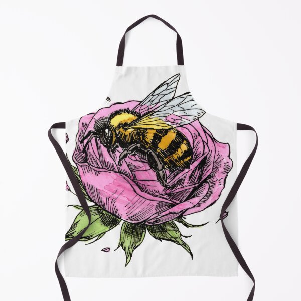 Item preview, Bee Sleeping in a Pink Rose designed and sold by Scribbles & Doodles by Jinx.