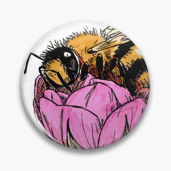 Item preview, Bee Pink Rose designed and sold by Scribbles & Doodles by Jinx.
