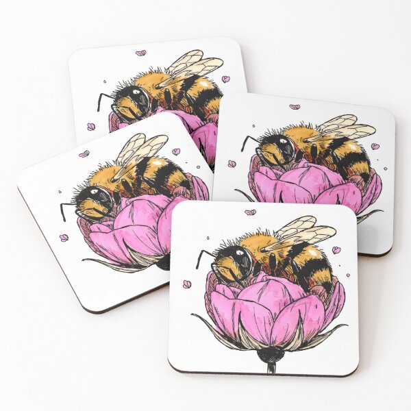 Item preview, Bee Pink Rose designed and sold by Scribbles & Doodles by Jinx.