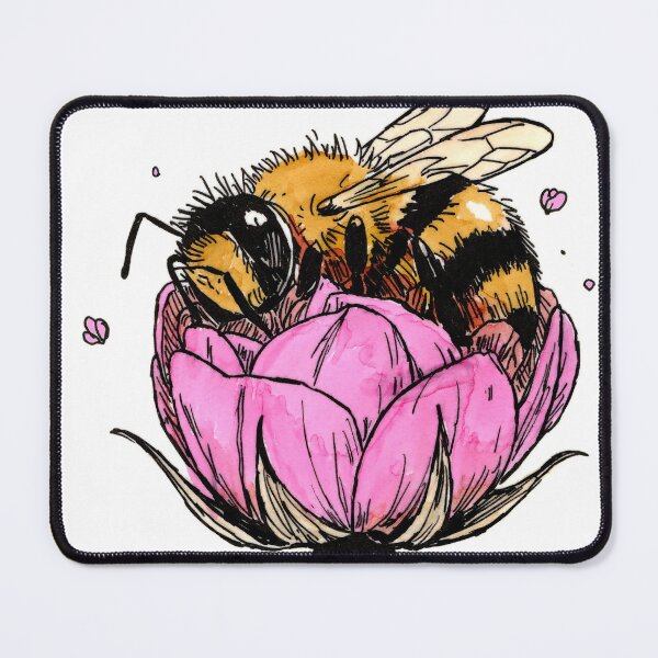 Item preview, Bee Pink Rose designed and sold by Scribbles & Doodles by Jinx.