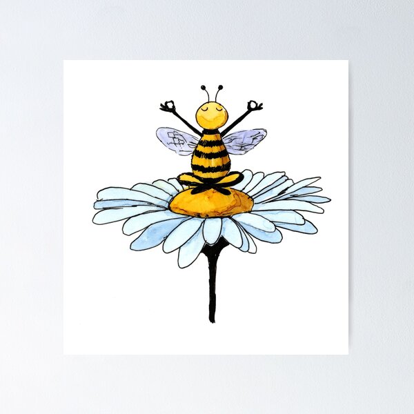 Item preview, Mudra Hands Yoga Bee designed and sold by Scribbles & Doodles by Jinx.
