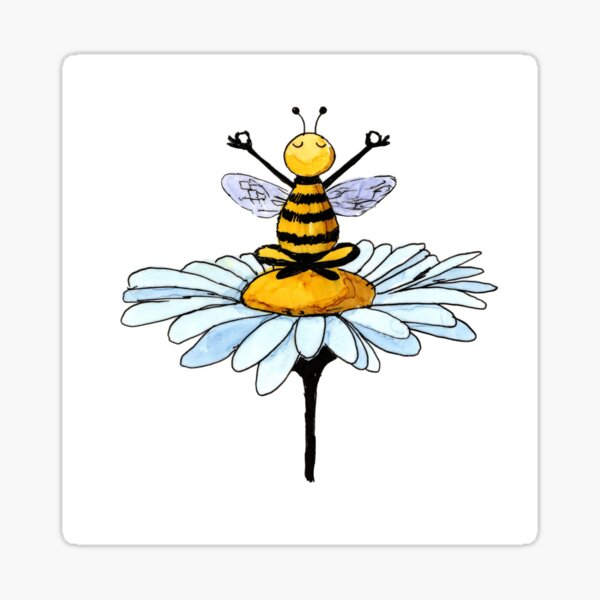 Item preview, Mudra Hands Yoga Bee designed and sold by Scribbles & Doodles by Jinx.