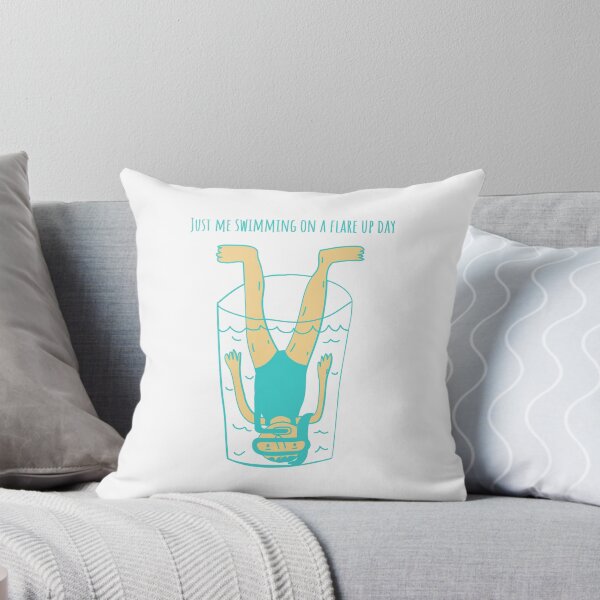 Item preview, Swimming on a Flare Up Day – Aqua Burnout Vibes designed and sold by RealLifeMerchies.