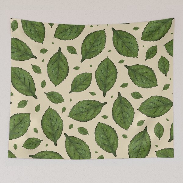 Item preview, Patrón estilizado de hojas verdes designed and sold by Cherevan.