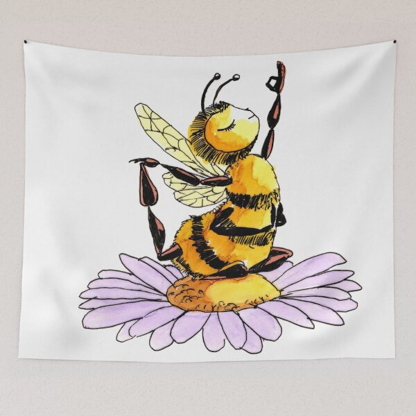 Item preview, Zen Yoga Bee designed and sold by Scribbles & Doodles by Jinx.