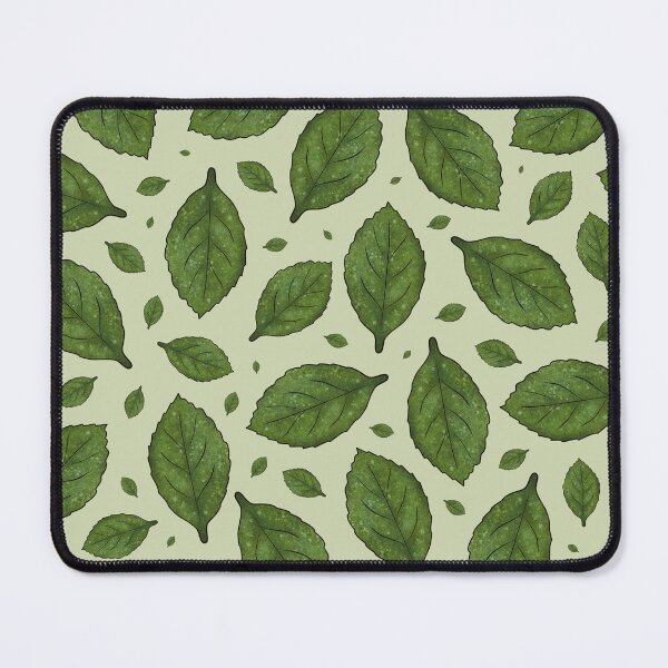 Item preview, Stylized pattern of green leaves on a light green background designed and sold by Cherevan.