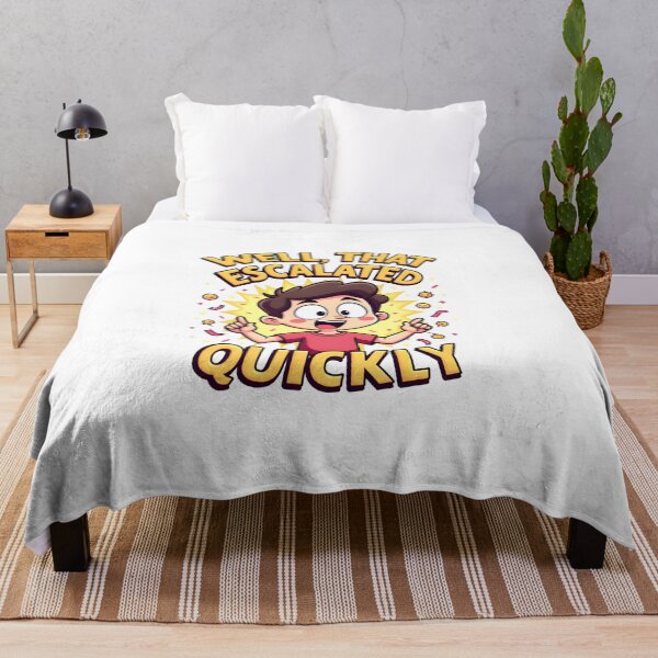 Item preview, Well, That Escalated Quickly | Funny Cartoon Chaos Meme designed and sold by MyFashionDreams.