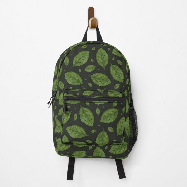 Item preview, Stylized pattern of green leaves on a dark green background designed and sold by Cherevan.