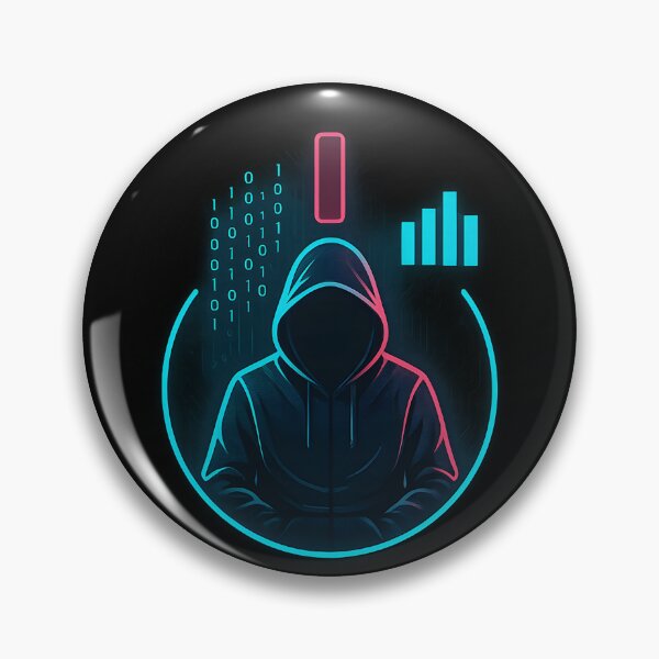 Item preview, Cyberpunk Hacker Sticker – Neon Anonymous Art designed and sold by MysticArtisan.