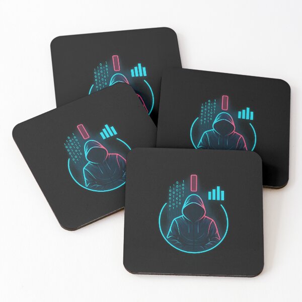 Item preview, Cyberpunk Hacker Sticker – Neon Anonymous Art designed and sold by MysticArtisan.