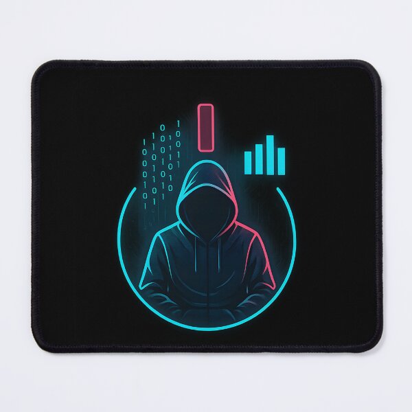 Item preview, Cyberpunk Hacker Sticker – Neon Anonymous Art designed and sold by MysticArtisan.