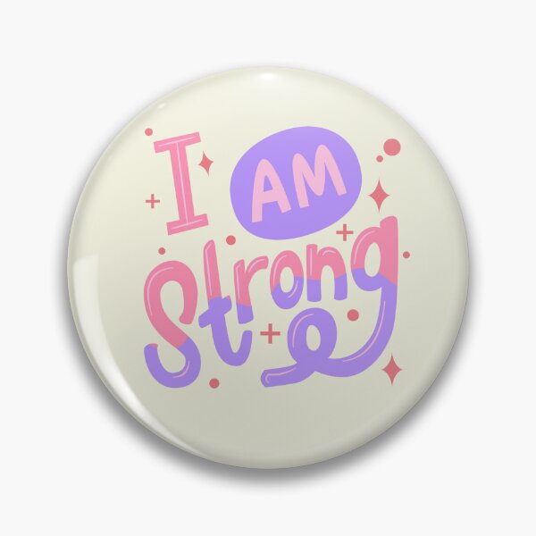 Item preview, Colorful “I’AM Strong” Motivational Typography Desi designed and sold by CreationbyNiki.