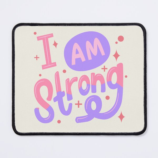 Item preview, Colorful “I’AM Strong” Motivational Typography Desi designed and sold by CreationbyNiki.