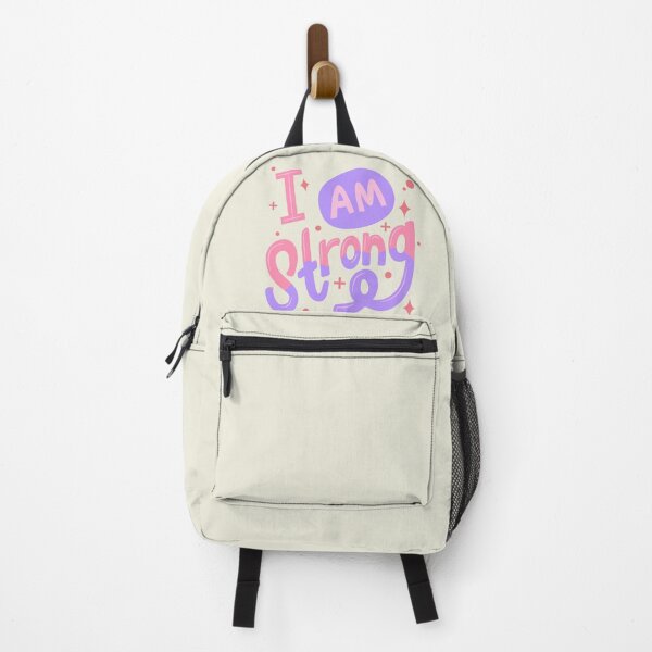 Item preview, Colorful “I’AM Strong” Motivational Typography Desi designed and sold by CreationbyNiki.