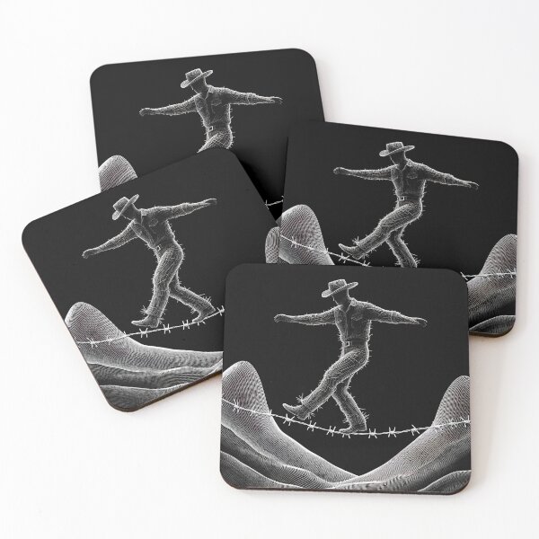 Item preview, Man of Wire on a Barbed Wire Tightrope, Ai Generated Art    designed and sold by ACC .