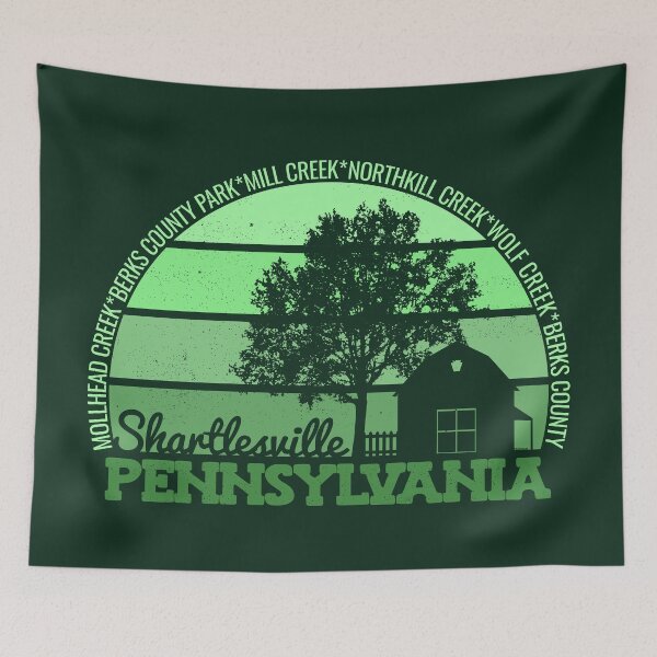 Item preview, Shartlesville Pennsylvania Sunset Retro Vintage Local Pride Logo designed and sold by CRHPOD20.