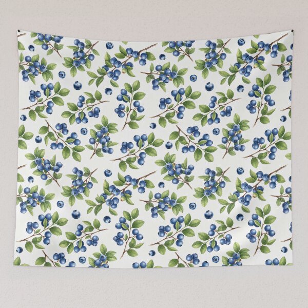Item preview, Pattern – Blueberry Seamless Botanical Design | Digital Download for Fabric, Wallpaper, Scrapbooking, Paper Crafts designed and sold by Katarzyna Dembek.