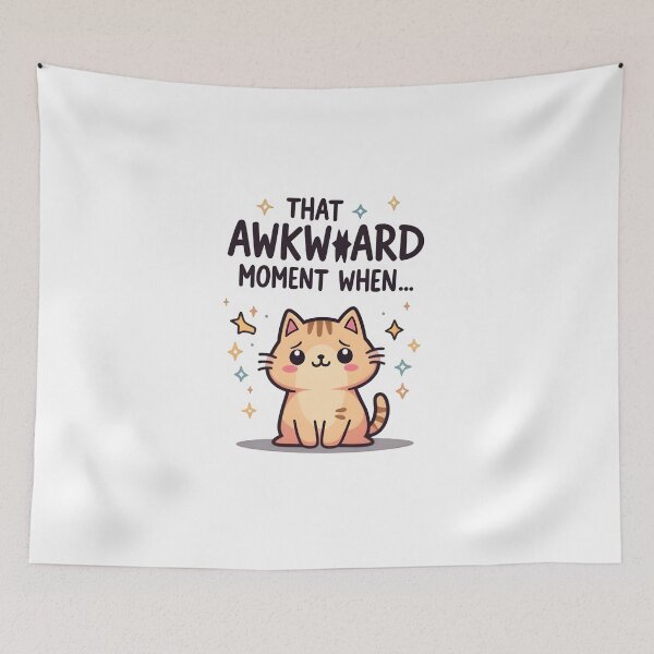 Item preview, That Awkward Moment When… | Funny Relatable Cartoon Meme Tee designed and sold by MyFashionDreams.