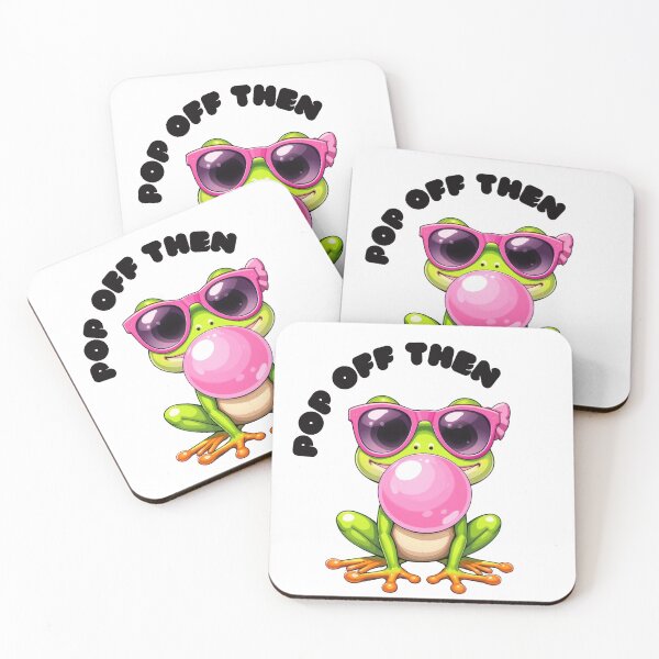 Item preview, Pop Off Then – Sassy Frog with Bubblegum designed and sold by NoveltyNookShop.
