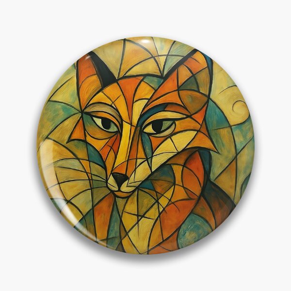 Item preview, Cubist Guard - a fox in the style of analytical cubism designed and sold by viralius.