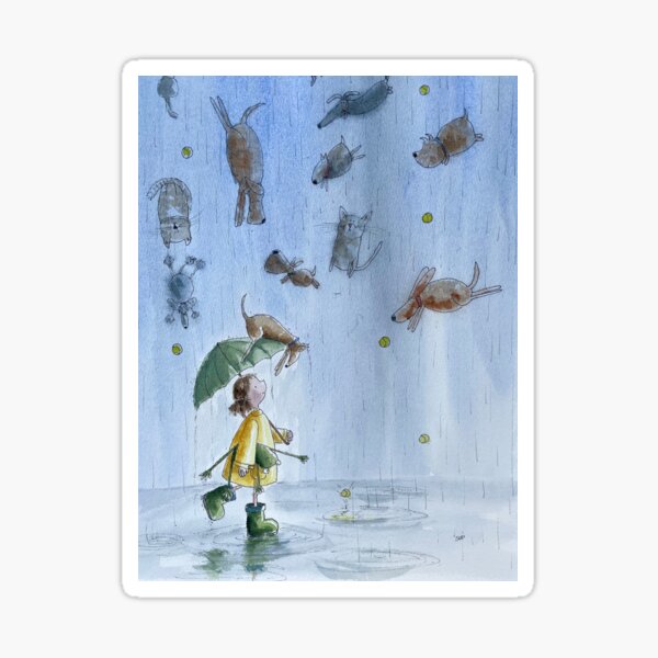 Item preview, Raining cats and dogs designed and sold by SketchingDoctor.