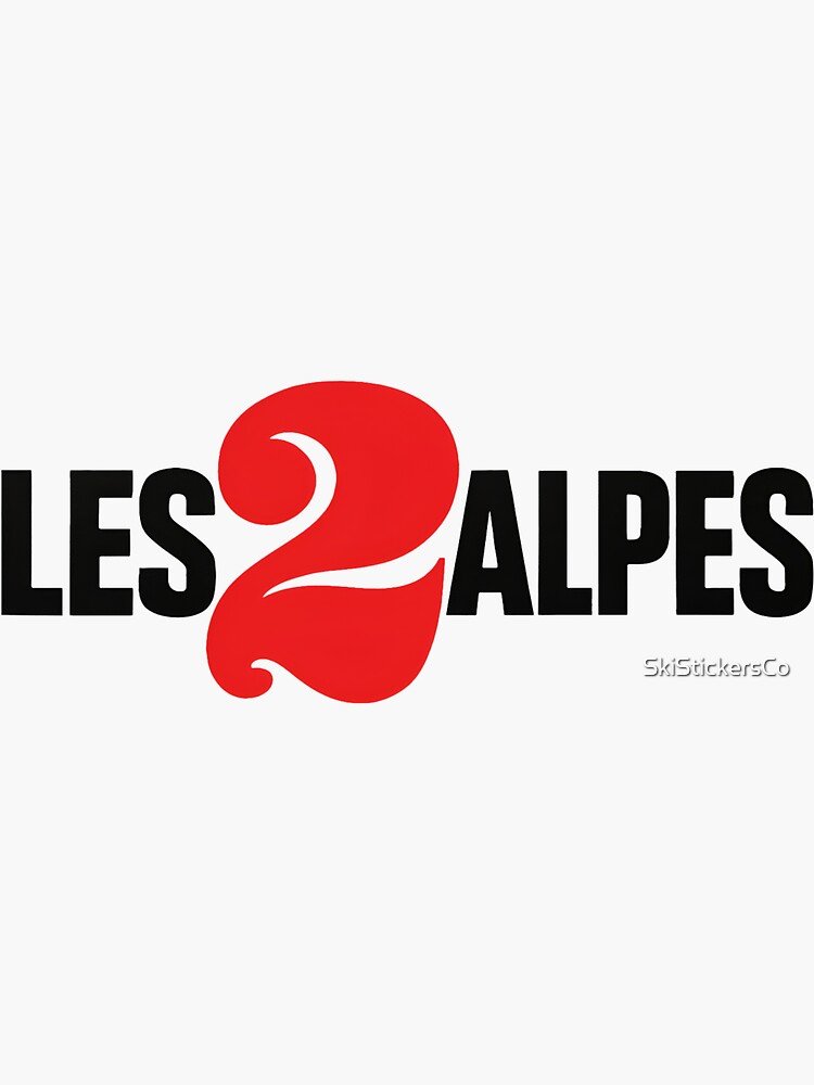 Médaille Vintage Les 2 Alpes - Autocollant Ski Station Sport D'hiver - LB081