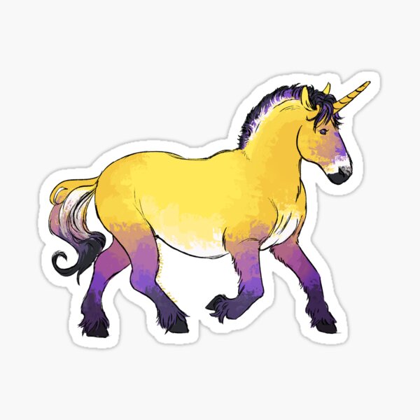 Item preview, Licorne non binaire designed and sold by rue-rosey2.