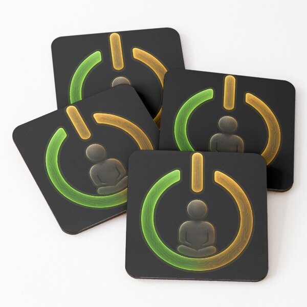 Item preview, Power Meditation Sticker – Mindfulness Tech Art designed and sold by MysticArtisan.