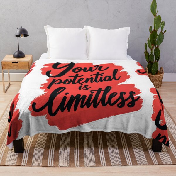 Item preview, Your Potential Is Limitless – Motivational Typography Art designed and sold by nhk999.