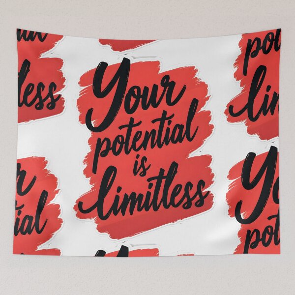 Item preview, Your Potential Is Limitless – Motivational Typography Art designed and sold by nhk999.