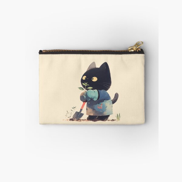 Item preview, Black cat gardening designed and sold by WoollenLlama.