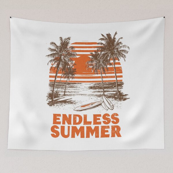 Item preview, Endless Summer Beach Sunset with Surfboards & Palms designed and sold by Blurbean.