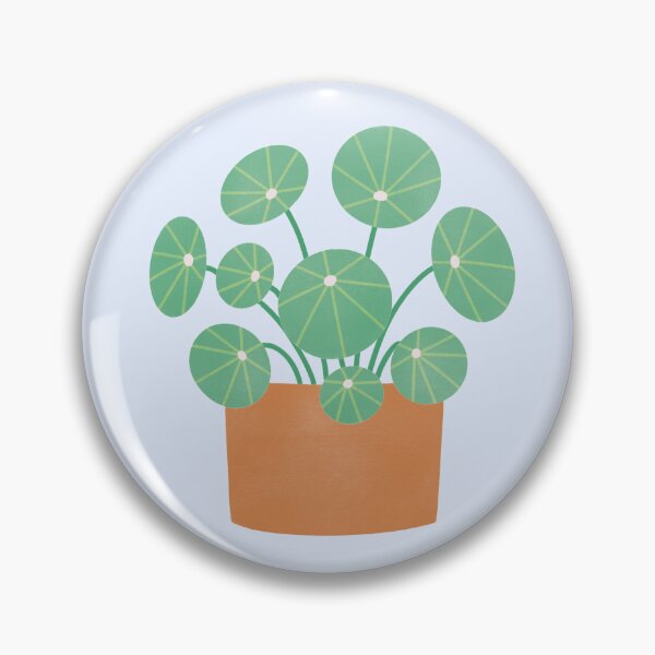 Item preview, cute green potted house plant chinese money plant designed and sold by winterpumpkin.