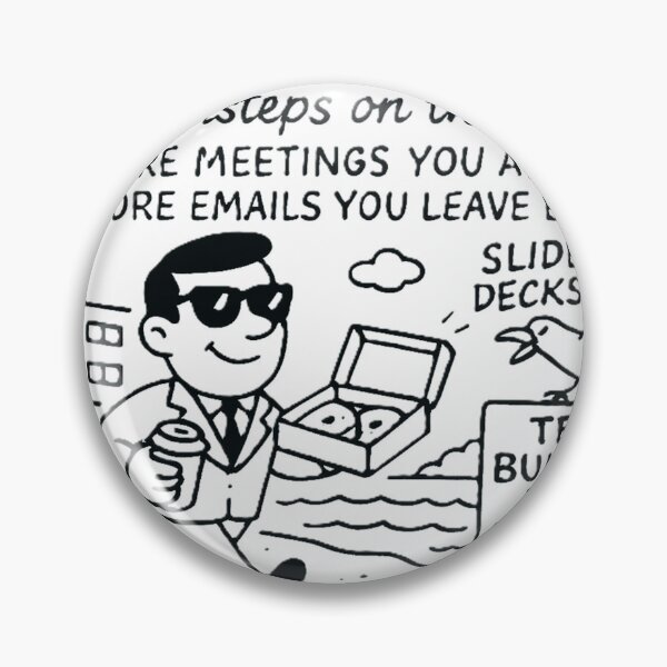 Item preview, Work-Life Wipeout on Corporate Shores designed and sold by DoodleManArt.