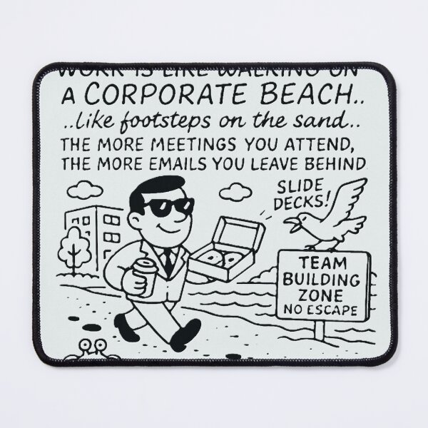 Item preview, Work-Life Wipeout on Corporate Shores designed and sold by DoodleManArt.