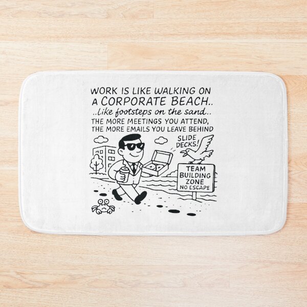Item preview, Work-Life Wipeout on Corporate Shores designed and sold by DoodleManArt.