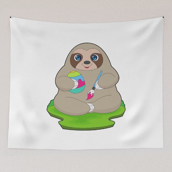 Item preview, Sloth Easter Easter egg Painting designed and sold by Snabdesign84.